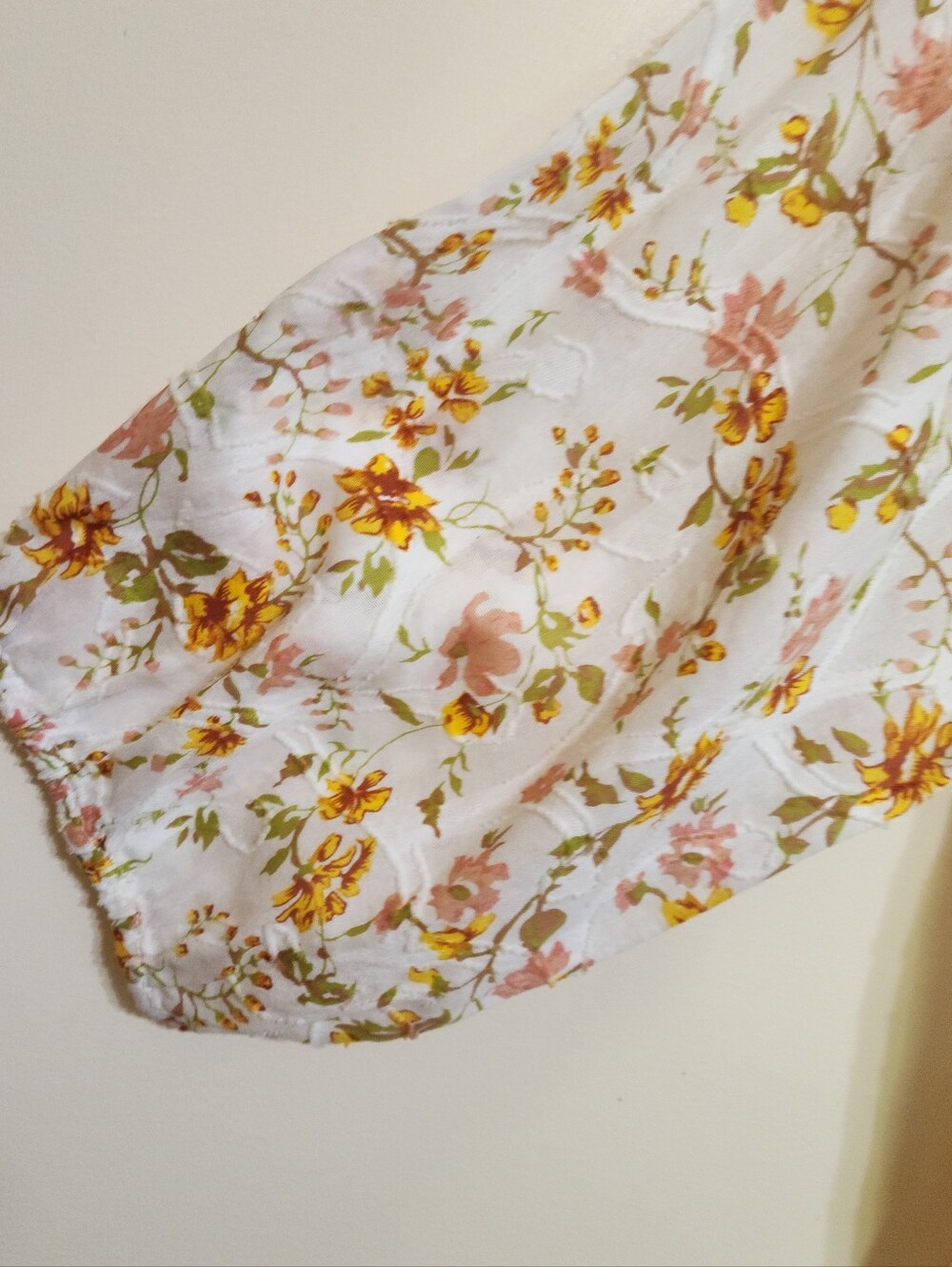 Hester & Orchard New York Shirt Embroidered Insert Floral Boho Peasant Blouse L - Picture 6 of 9